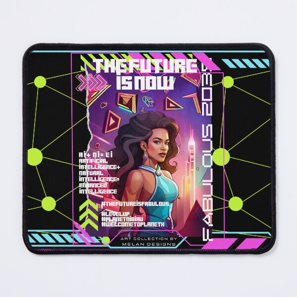 Item preview, The Future Is Now Fabulous Woman Cyberpunk Futuristic designed and sold by Melan Designs.