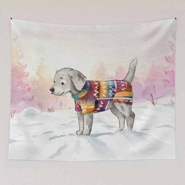 Item preview, Weimaraner Winter Portrait   designed and sold by TedArtEmporium.