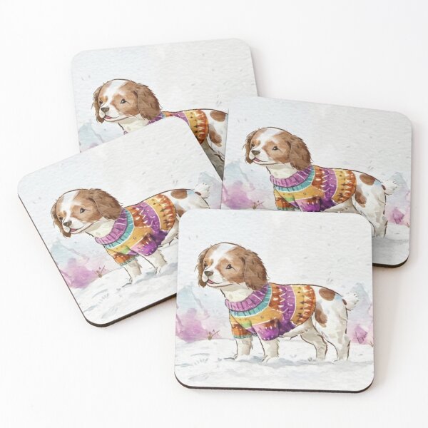 Item preview, Brittany Spaniel Winter Portrait   designed and sold by TedArtEmporium.