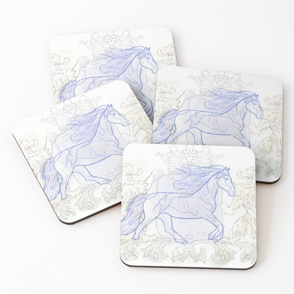 Item preview, Friesian in front of Friesland crest designed and sold by The Menagerie .
