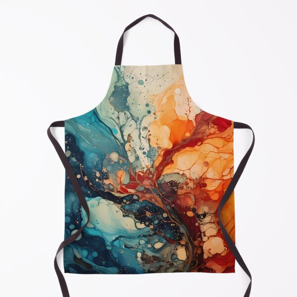 Item preview, Vibrant swirls of blue, orange, and white intertwine, creating an abstract, fluid, and dynamic design designed and sold by homydesign.