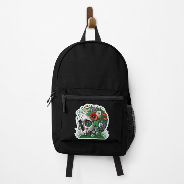 Item preview, Skull in Field of Wildflowers designed and sold by PinUpPizzazz.