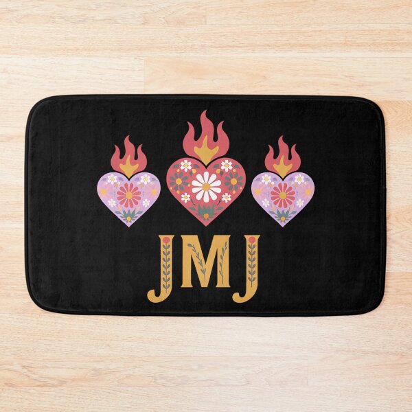 Item preview, Sacred Hearts JMJ Floral Design - Vibrant Religious Artwork designed and sold by Karsten Stier.