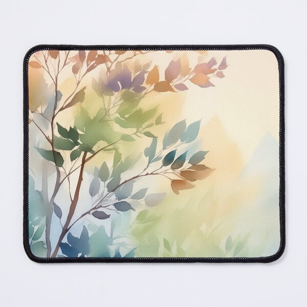 Item preview, Watercolor painting of a tree with colorful leaves, overlooking a tranquil landscape designed and sold by homydesign.