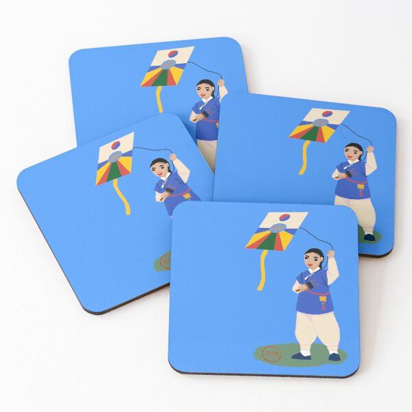 Item preview, korean boy flying kite designed and sold by SaharBareket.