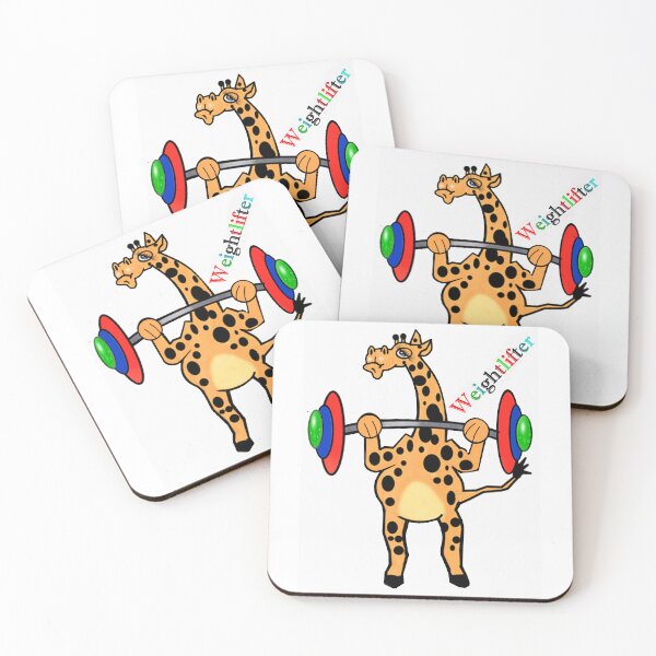 Item preview, Giraffe - Weightlifter designed and sold by Shirley cute art .