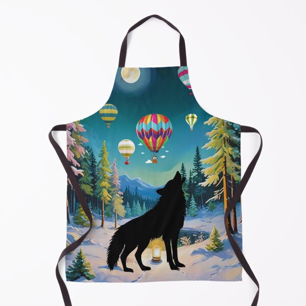 Item preview, The Wolf and the Lamp on a Hot Air Balloon Night designed and sold by Ciervo Primavera.