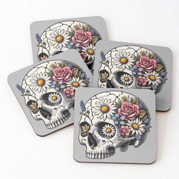 Item preview, Skull and Flowers designed and sold by PinUpPizzazz.