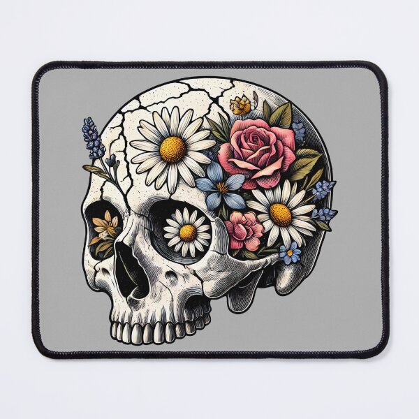 Item preview, Skull and Flowers designed and sold by PinUpPizzazz.