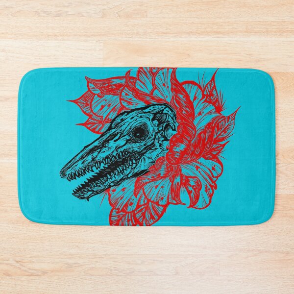 Item preview, red mosasaur skull designed and sold by UrielCalavera.