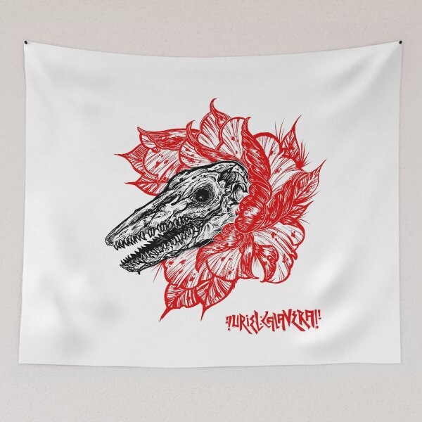 Item preview, red mosasaur skull designed and sold by UrielCalavera.