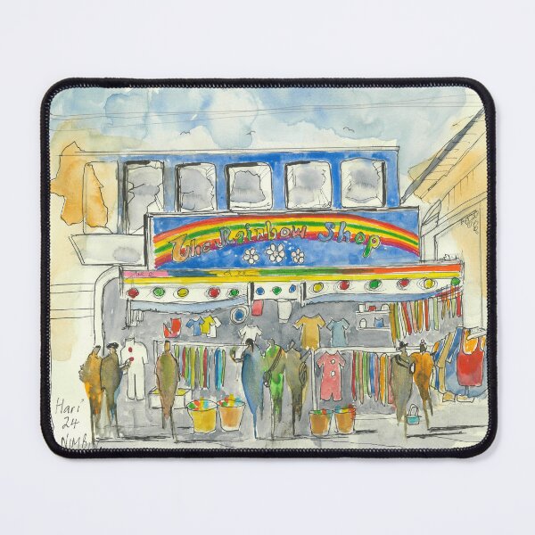Item preview, Painting of Rainbow Shop in Nimbin designed and sold by Harry Mountain Art.