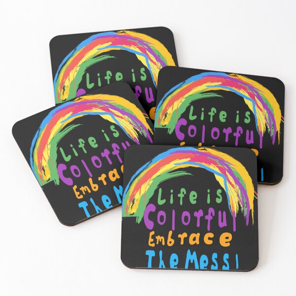 Item preview, Embrace the Colorful Mess: Artistic Rainbow Splash(draw with fingers)  designed and sold by CoolEnthusias.