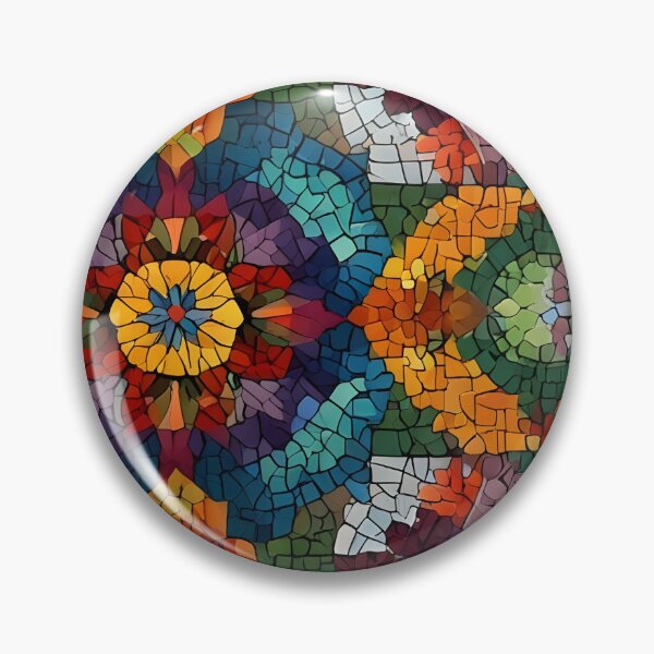 Item preview, Colorful mosaic pattern, dynamic and symmetrical design designed and sold by johndesignwaves.