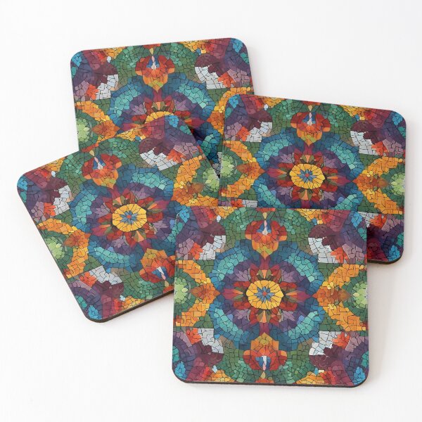 Item preview, Colorful mosaic pattern, dynamic and symmetrical design designed and sold by johndesignwaves.
