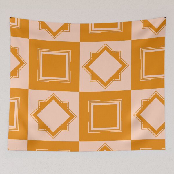 Item preview, Ultra modern minimalist geometric design in gold and pale pink colors designed and sold by katerosestudios.