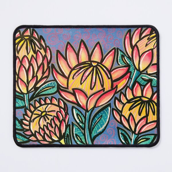 Item preview, Stain-glass proteas  designed and sold by Rebecca Lyon Art .