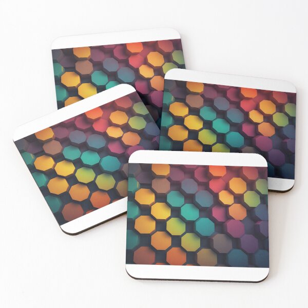 Item preview, Gradient hexagon pattern with subtle 3D effects, trendy abstract. designed and sold by johndesignwaves.