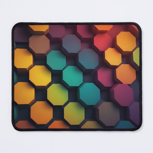 Item preview, Gradient hexagon pattern with subtle 3D effects, trendy abstract. designed and sold by johndesignwaves.