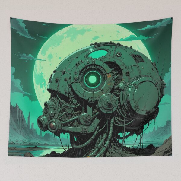 Item preview, Robot, cyberpunk style, cyberpunk style robot, green designed and sold by Martinez-TS.