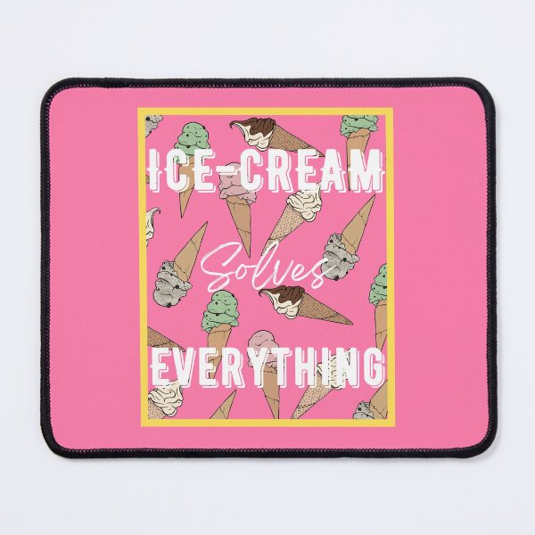 Item preview, Ice Cream Solves Everything (White Text) designed and sold by Lampblack and Bone.