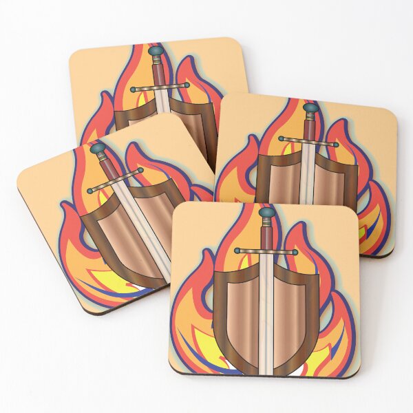 Item preview, sword and shield with flame designed and sold by Cheerist .