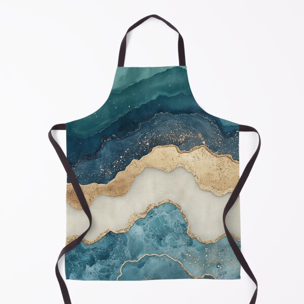 Item preview, Gold waves on marble shores designed and sold by Dreaming Shell.