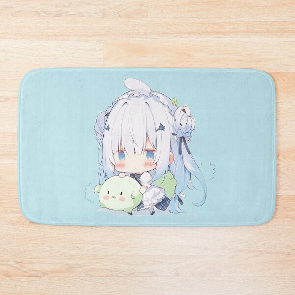Item preview, Kawaii Chibi Anime Girl with Green Pet Blobs designed and sold by 2ndSketch.