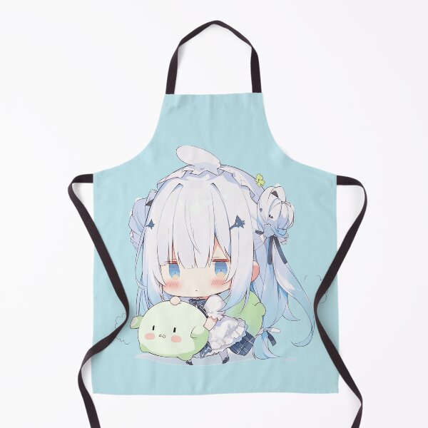 Item preview, Kawaii Chibi Anime Girl with Green Pet Blobs designed and sold by 2ndSketch.