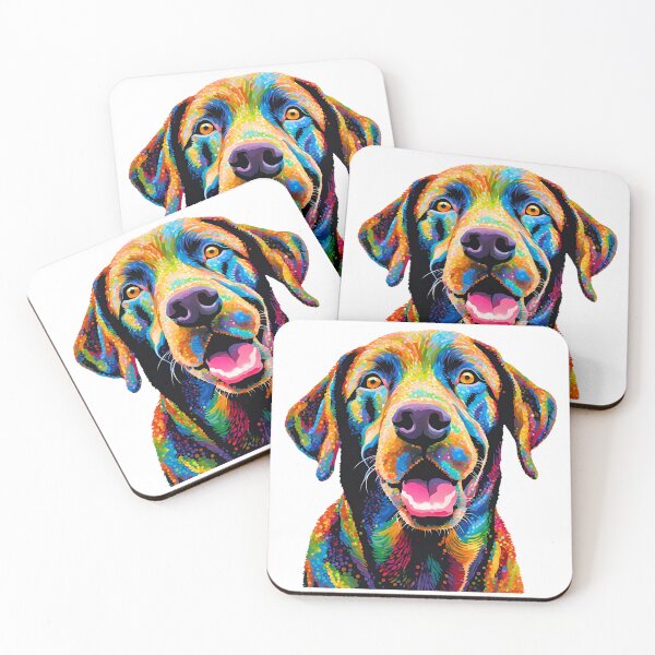 Item preview, Pointillist Labrador Retriever Modern Art – Vibrant Canine Elegance designed and sold by Fredster1966.