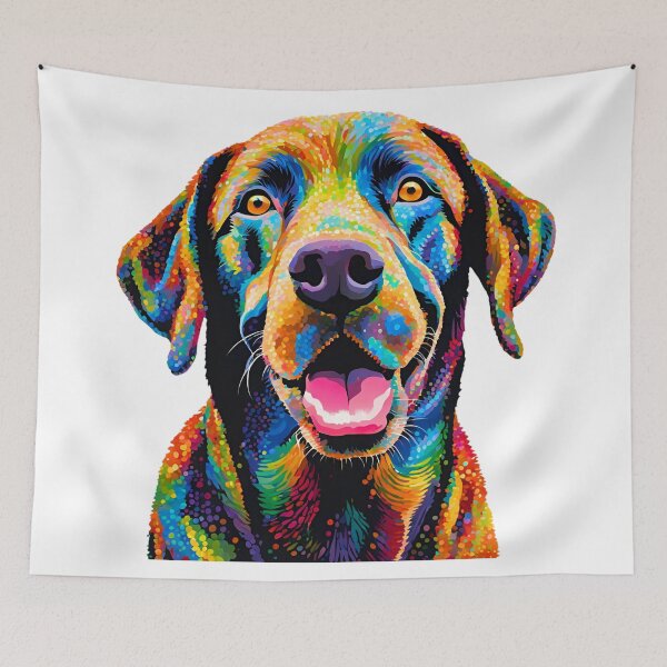 Item preview, Pointillist Labrador Retriever Modern Art – Vibrant Canine Elegance designed and sold by Fredster1966.