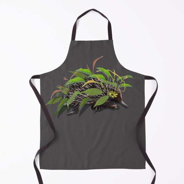 Item preview, Echidna Dressed In Gumnut Leaves - No Colour Background designed and sold by joanstratton.