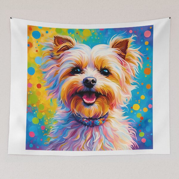 Item preview, Pointillist Morkie Modern Art – Vibrant and Delightful designed and sold by Fredster1966.