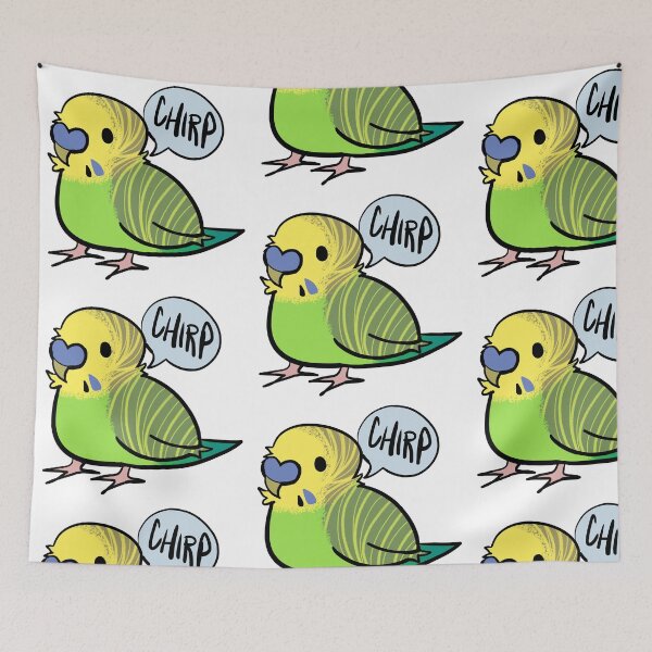 Item preview, Green Parakeet Chirp designed and sold by benji448.