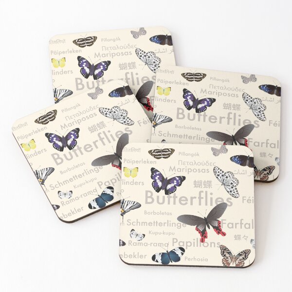 Item preview, Butterflies in Multiple Languages Illustration designed and sold by FlyingDreamsArt.