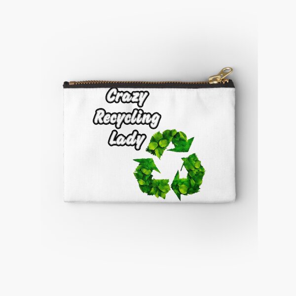 Item preview, Crazy Recycling Lady - Botanical Recycling Symbol quote 1 designed and sold by Tom-Johnson.