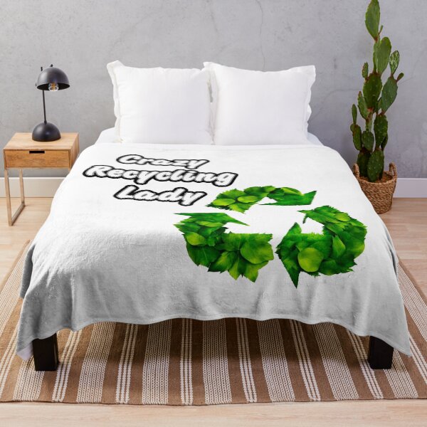 Item preview, Crazy Recycling Lady - Botanical Recycling Symbol quote 1 designed and sold by Tom-Johnson.