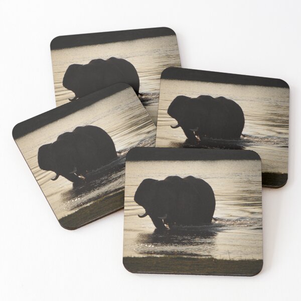 Item preview, Elephant Crossing the Zambezi at Sunset designed and sold by sarahbidz.