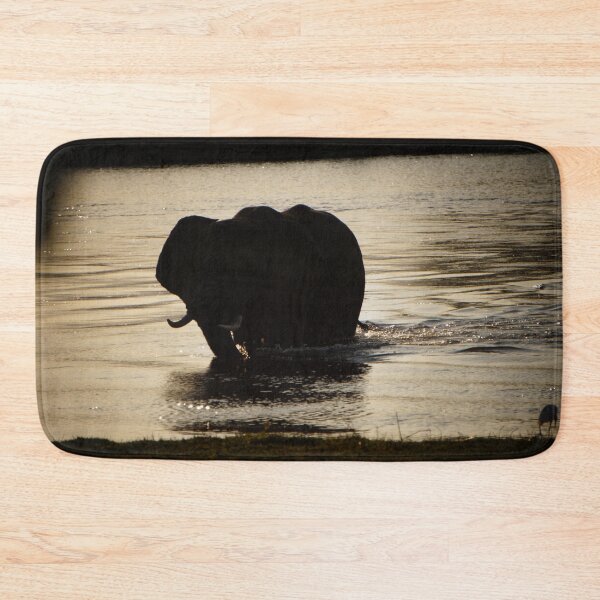 Item preview, Elephant Crossing the Zambezi at Sunset designed and sold by sarahbidz.