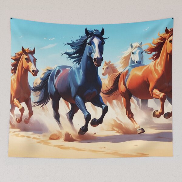 Item preview, Wild & Free: Horses Racing on the Beach designed and sold by Fenomena Designs.