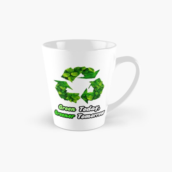 Item preview, Green Today, Greener Tomorrow - Botanical Recycling Symbol quote 2 designed and sold by Tom-Johnson.