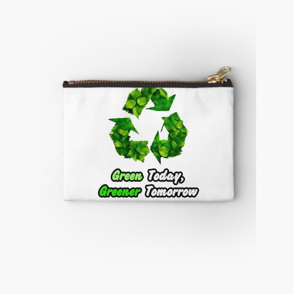 Item preview, Green Today, Greener Tomorrow - Botanical Recycling Symbol quote 2 designed and sold by Tom-Johnson.