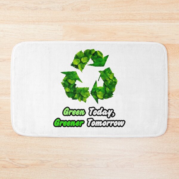 Item preview, Green Today, Greener Tomorrow - Botanical Recycling Symbol quote 2 designed and sold by Tom-Johnson.