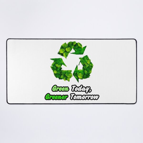 Item preview, Green Today, Greener Tomorrow - Botanical Recycling Symbol quote 2 designed and sold by Tom-Johnson.