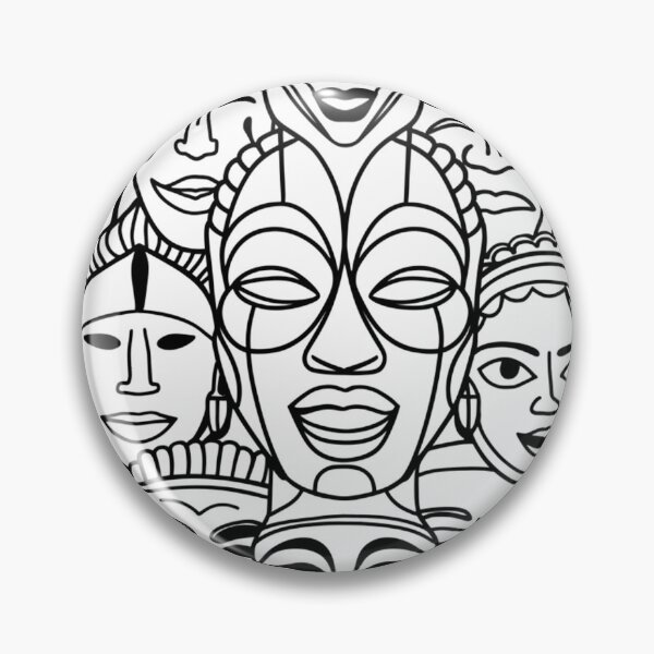 Item preview, Diverse Tribal Faces – Celebrating Unity and Cultural Heritage designed and sold by WildStroke.