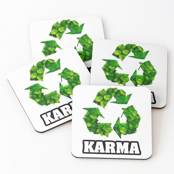 Item preview, Karma - Botanical Recycling Symbol quote 1 designed and sold by Tom-Johnson.