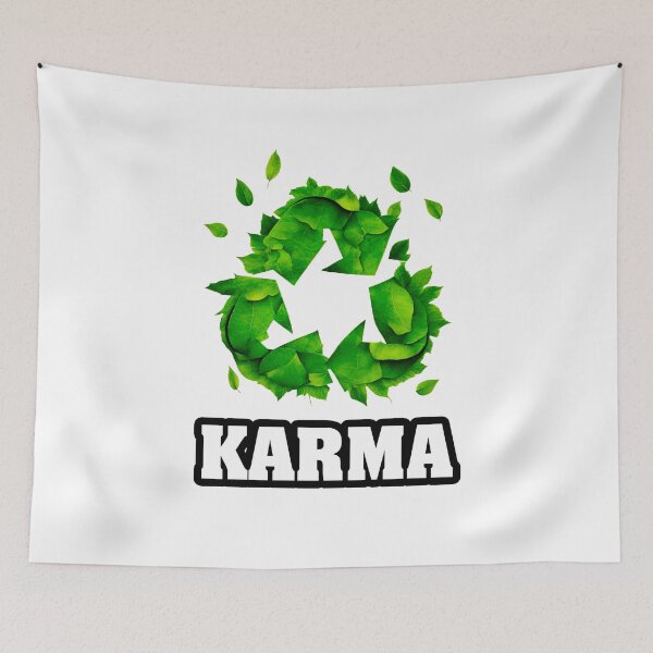 Item preview, Karma - Botanical Recycling Symbol quote 2 designed and sold by Tom-Johnson.