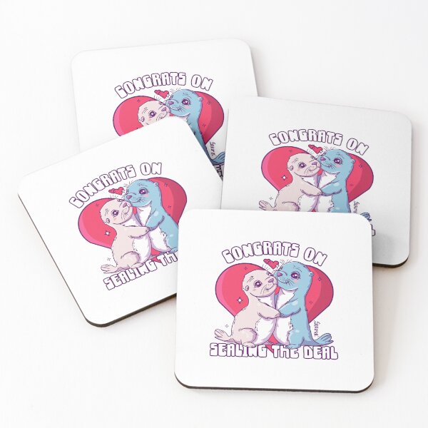Item preview, Congrats on Sealing the Deal - Married Seals pun designed and sold by SPIRIMAL.