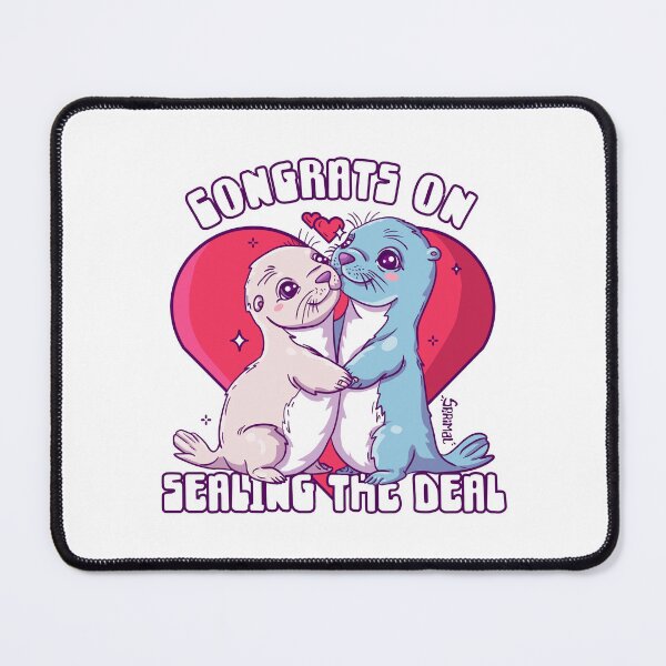 Item preview, Congrats on Sealing the Deal - Married Seals pun designed and sold by SPIRIMAL.
