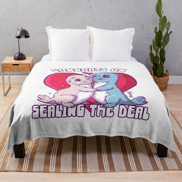 Item preview, Congrats on Sealing the Deal - Married Seals pun designed and sold by SPIRIMAL.